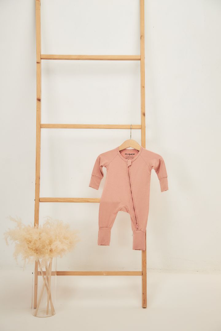 Bamboo Sleepsuit - Coral Crush